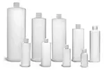 Natural HDPE Cylinder Bottles (Bulk), Caps NOT Included