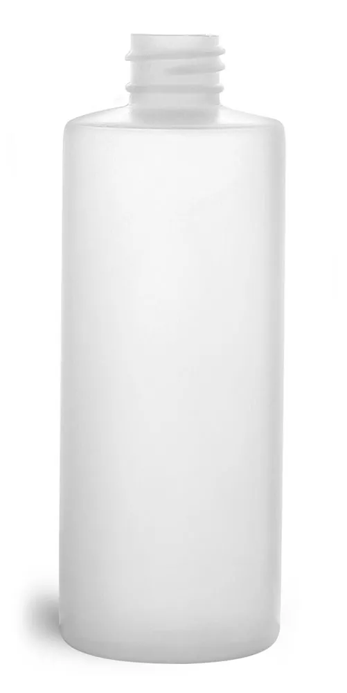 4 oz Natural HDPE Cylinders (Bulk), Caps NOT Included