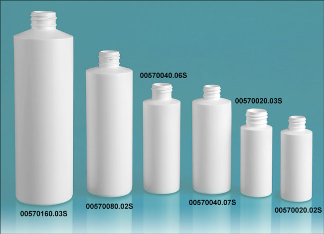 White HDPE Cylinders (Bulk), Caps NOT Included