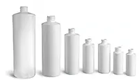 White HDPE Cylinder Bottles (Bulk), Caps NOT Included