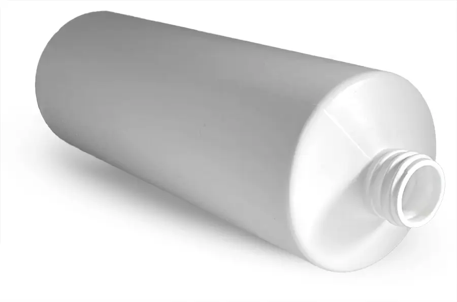 16 oz White HDPE Cylinder Bottles (Bulk) Caps NOT Included