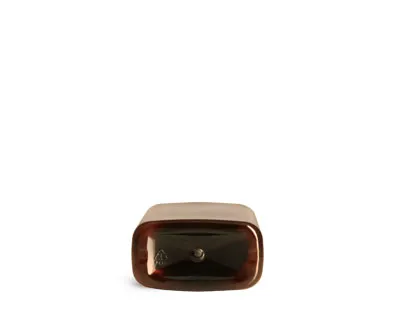 100 ml Plastic Bottles, 100 ml Amber PET Oblong Bottles w/ Black Snap Top Caps