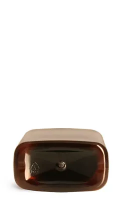 Plastic Bottles, 100 ml Amber PET Oblong Bottles (Bulk), Caps NOT Included