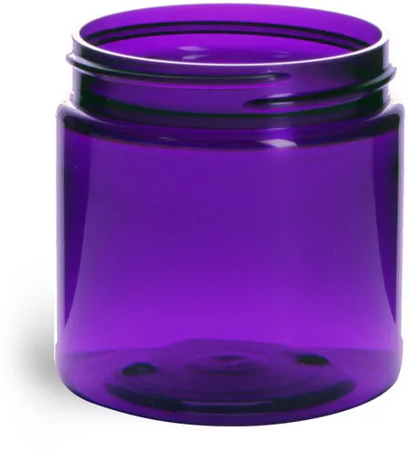 16 oz Purple PET Straight Sided Jars (BULK) Caps Not Included