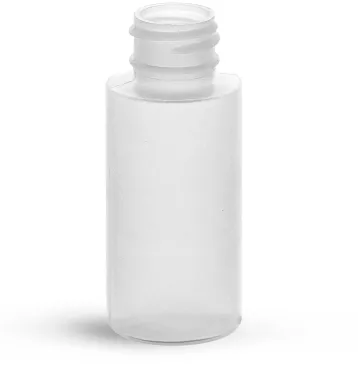 LDPE 1 oz Natural (PCR) Cylinder Bottles (Bulk) Caps Not Included  