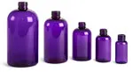 Purple PET Boston Round Bottles (Bulk), Caps NOT Included