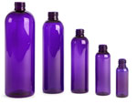 Purple PET Cosmo Round Bottles (Bulk), Caps NOT Included