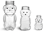 Clear PET Honey Bear Bottles (Bulk), Caps NOT Included