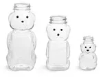 Clear PET Honey Bear Bottles (Bulk), Caps NOT Included