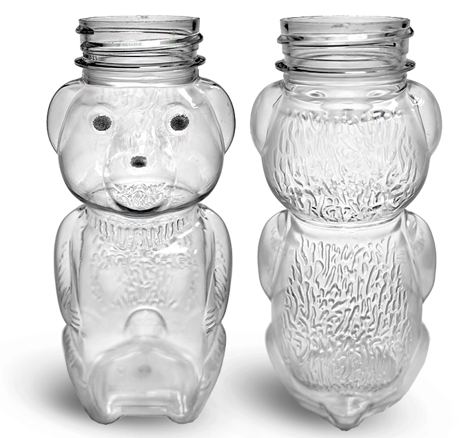 Original 8 oz Clear PET Honey Bear Bottles