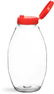 16 oz Clear PET Salad Dressing Bottle, 38 mm. Pipeline Packaging