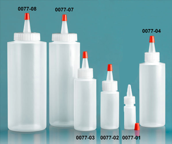 Lot of 50 LDPE Plastic Bottles w/Screw-on Caps 2 dram and plastic seal 1/4oz