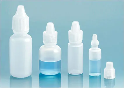 LDPE  Natural Dropper Bottles w/ Natural Ribbed Caps & Controlled Dropper Tip Inserts