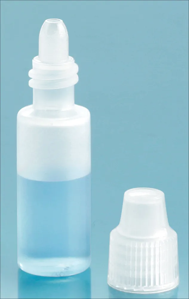 3 cc Natural LDPE Dropper Bottles w/ Natural Ribbed Caps & Controlled Dropper Tip Inserts