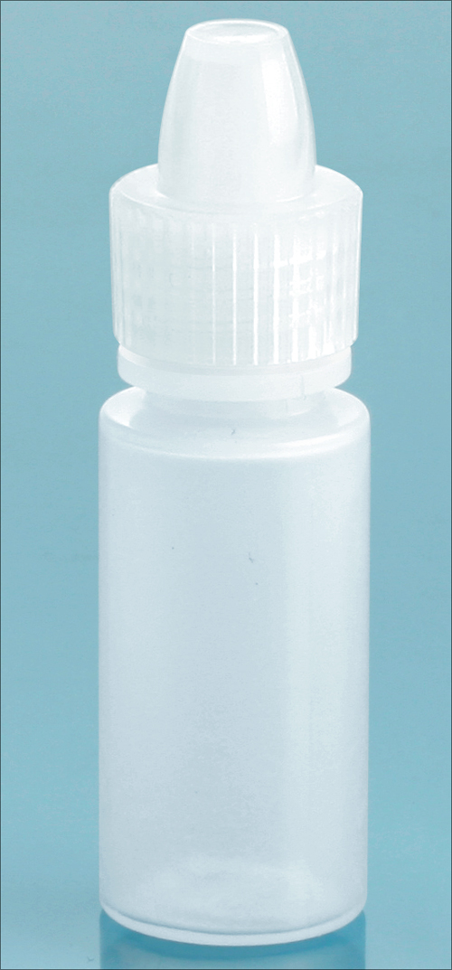 SKS Bottle & Packaging 10 cc Natural LDPE Dropper Bottles w/ Natural