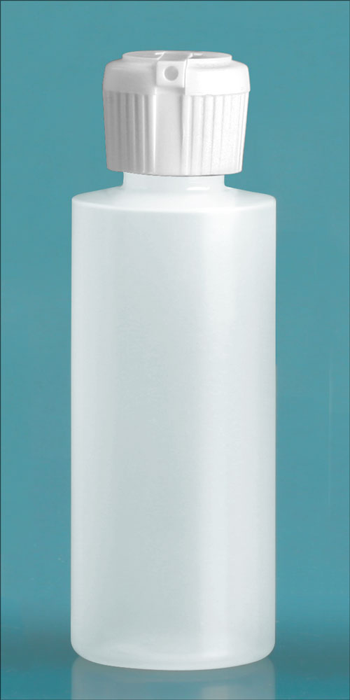 You Choose 4 oz Plastic Bottles w/Yorker Dispensing Cap or Screw-On Cap #100 
