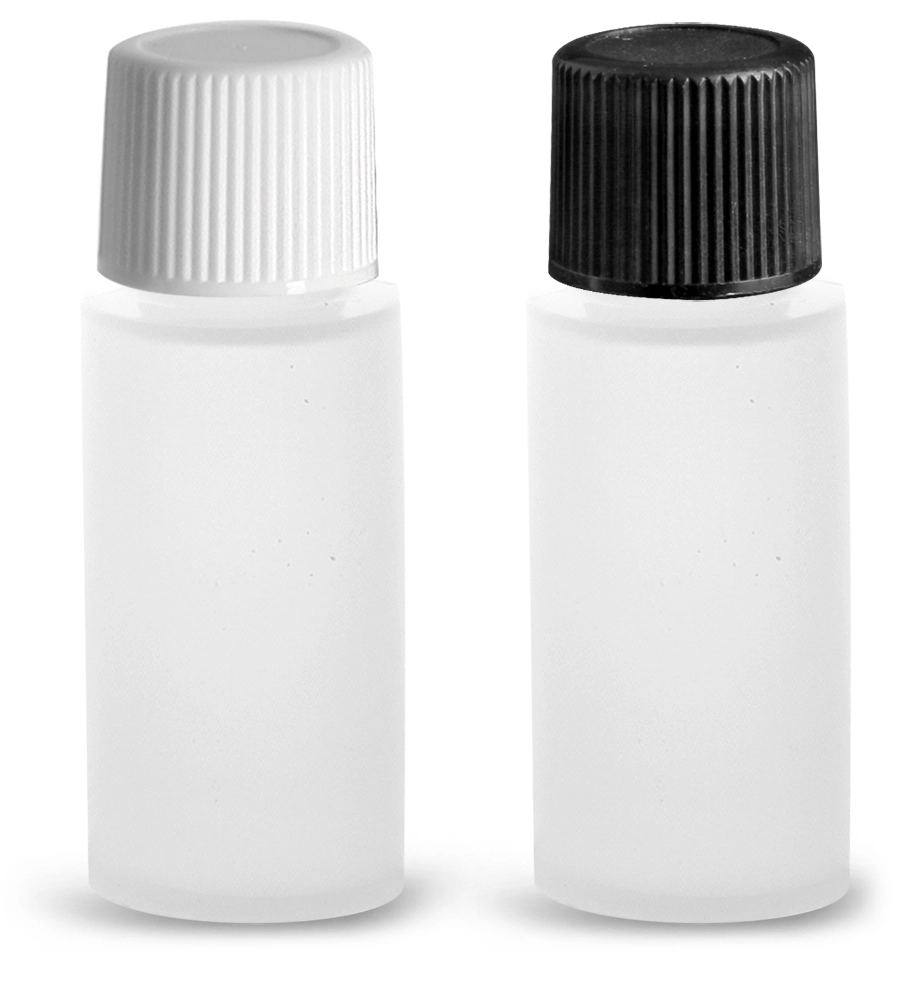 LDPE  Natural Cylinder Bottles w/ Screw Caps