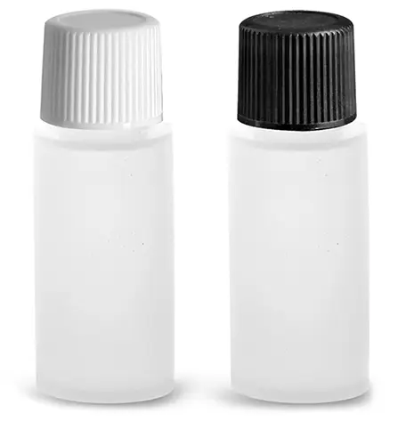 Plastic Bottles, White HDPE Powder Style w/ White Twist Top Sifter