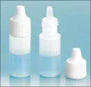 LDPE Natural Cylinder Bottles w/ Streaming Dropper Plug & White Caps