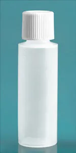 LDPE  Natural Cylinder Bottles w/ Screw Caps