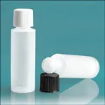 LDPE Plastic Bottles, Natural Cylinder Bottles w/ Caps and Orifice Reducer