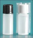 LDPE Plastic Bottles, Natural Cylinder Bottles w/ Plastic Ribbed Caps and  Shrink Bands