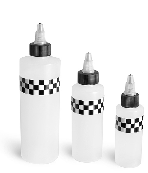 Natural Cylinder Bottles w/ Twist Top Caps, Combo Kit w/ Labels