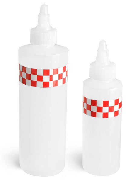 Natural Cylinder Bottles w/ Twist Top Caps, Combo Kit w/ Labels