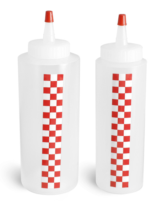 Natural LDPE Cylinder Bottles w/ Twist Top Caps, Combo Kit w/ Labels