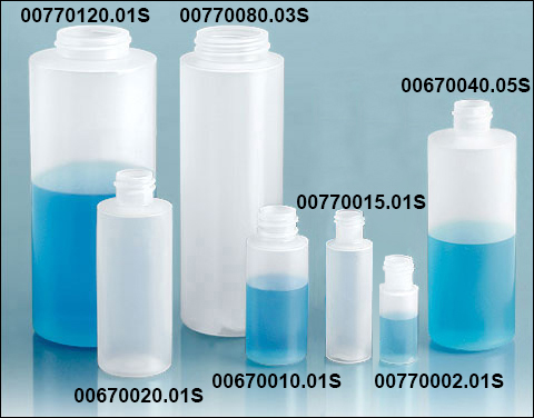 Natural LDPE Cylinders (Bulk), Caps NOT Included