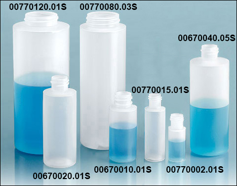 Lot of 50 LDPE Plastic Bottles w/Screw-on Caps 2 dram and plastic seal 1/4oz