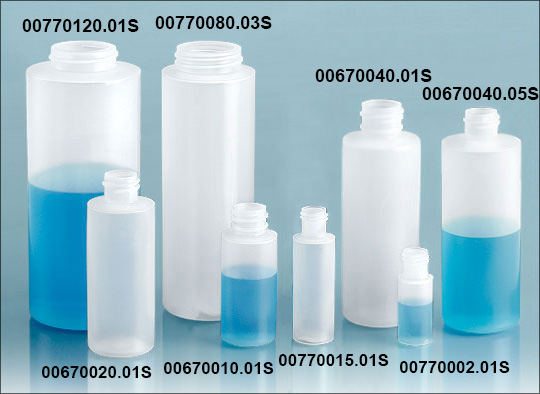 Natural LDPE Cylinders (Bulk), Caps NOT Included
