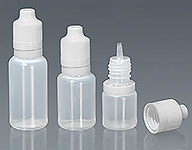Natural LDPE Dropper Bottles w/ Thin Dropper Tip Inserts and White Child Resistant Caps
