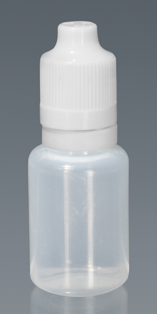 10 ml Plastic Bottles, Natural LDPE Dropper Bottles w/ Thin Dropper Tip Inserts and White Child Resistant