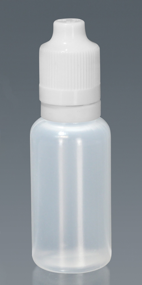 15 ml Plastic Bottles, Natural LDPE Dropper Bottles w/ Thin Dropper Tip Inserts and White Child Resistant