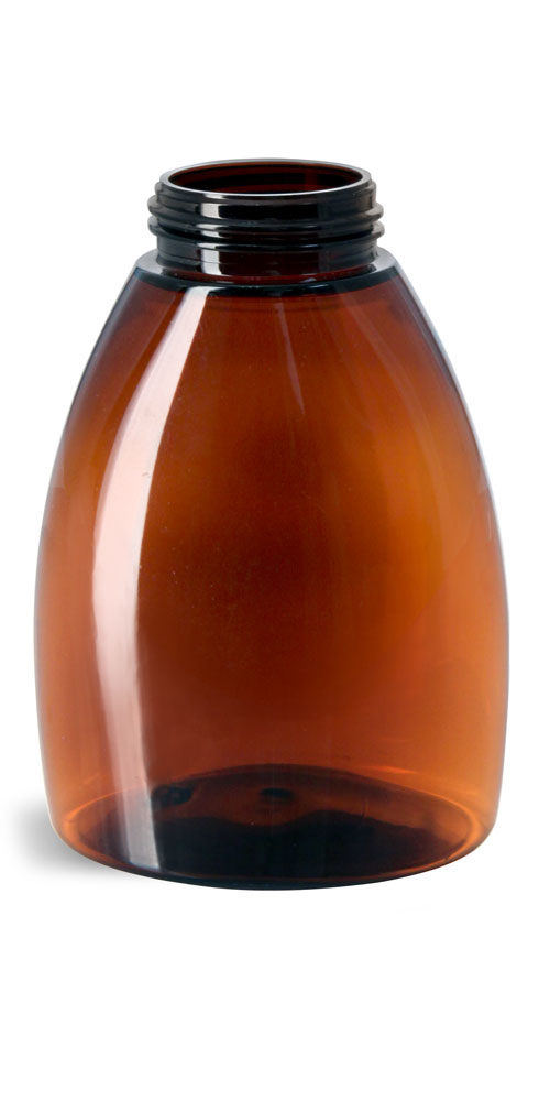 250 ml Plastic Bottles, Amber PET Foamer Bottles (Bulk), Caps Not Included