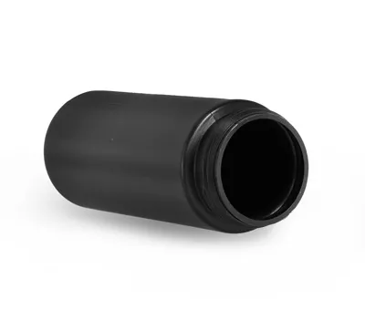 Black HDPE Cylinder Bottles (Bulk), Caps Not Included