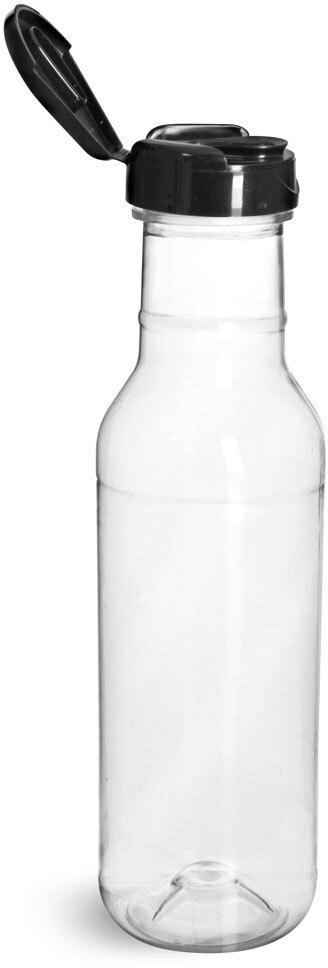 SKS Bottle & Packaging - 12 oz Plastic Bottles, Clear PET Barbecue ...