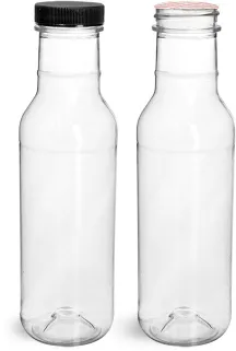 Small Plastic Bottles Plastic Colourless 5 5cm x 5 5cm x 10cm 2 GZS019