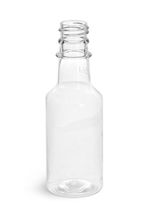 Clear PET Nip Bottles (Caps NOT Included)