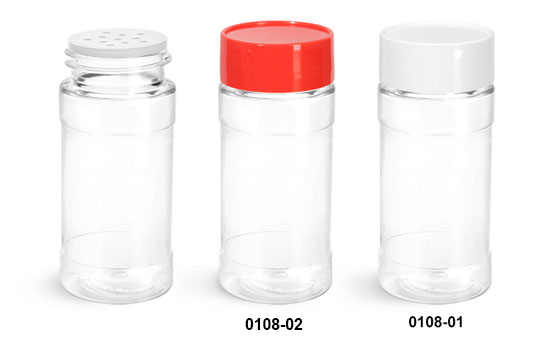 clear plastic spice jars