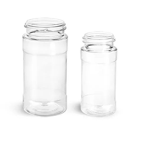 Spice Bottle 8oz (16fl.oz) Clear PET with Sift & Spoon Red Lid