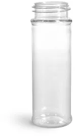 Clear PET Spice Bottles (Bulk), Caps NOT Included
