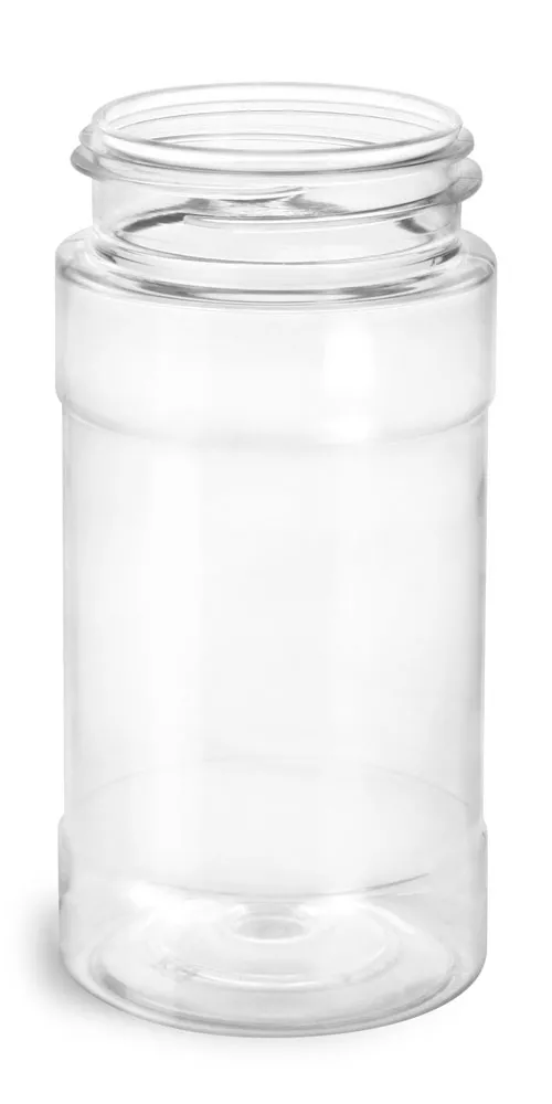 4 oz. Clear K-Resin Plastic Spice Bottles (43-485) - Wholesale