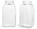 16 oz Clear PET Gripped Spice Bottles
