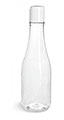 Clear Plastic Woozy Bottles w/ White Disc Top Caps