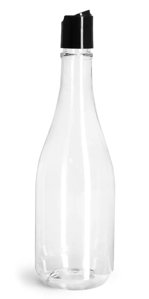 14.5 oz Clear PET Woozy Bottles w/ Black Disc Top CapsCloseout$12.60&nbsp;$12.12 $6.06