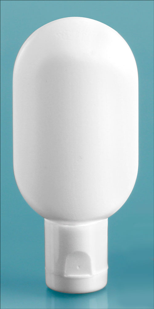 1/2 oz White Plastic Tube Bottles w/ Snap Top Dispensing Caps