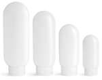 White HDPE Tottles w/ White Caps