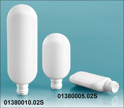 White Plastic Tube Bottles (Bulk), Caps NOT Included